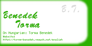 benedek torma business card